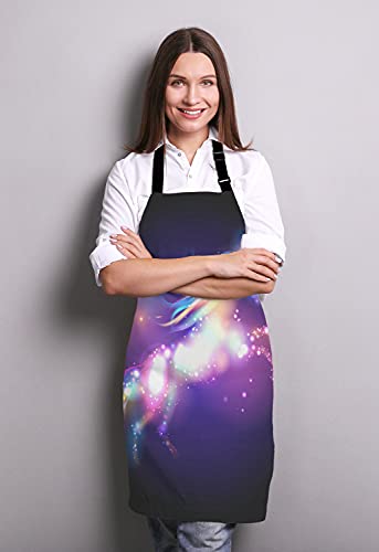 Unicorn Magic Design With Stars Adjustable Bib Apron
