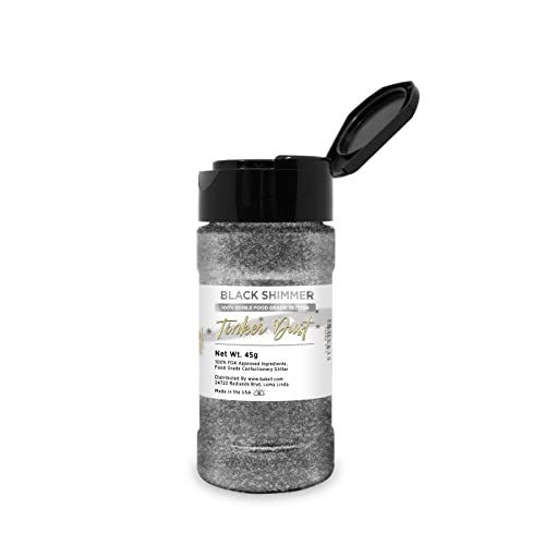 Black Shimmer Edible Glitter