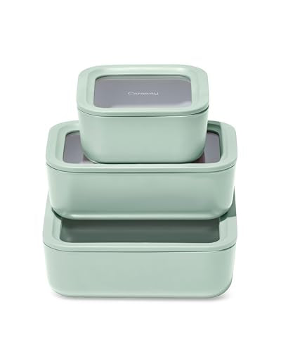 3 Piece Glass Food Storage Container Set (3 Count)