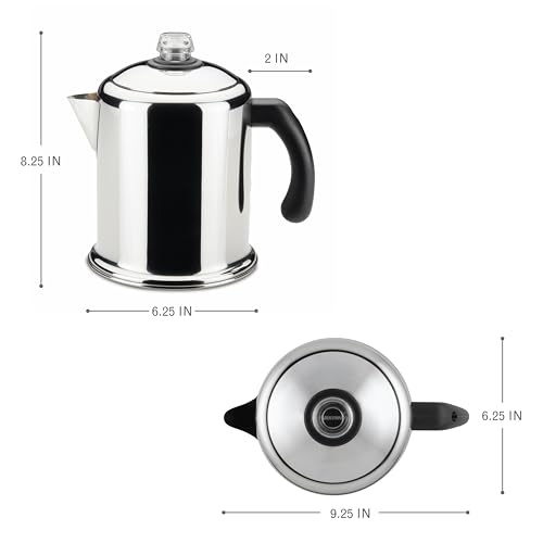 Classic Stainless Steel Yosemite Coffee Percolator