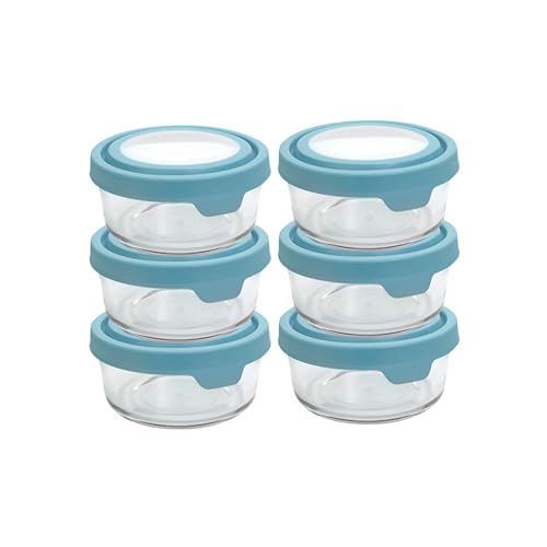 2 Cup Glass Storage Containers with Lids (6 Count)