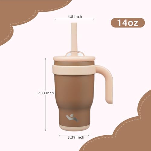 14 oz Tumbler with Handle and Straw