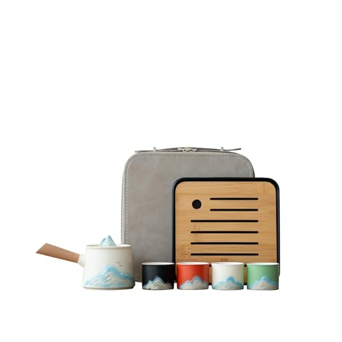 Portable Chinese Tea Set with Carry Bag (7 Count)