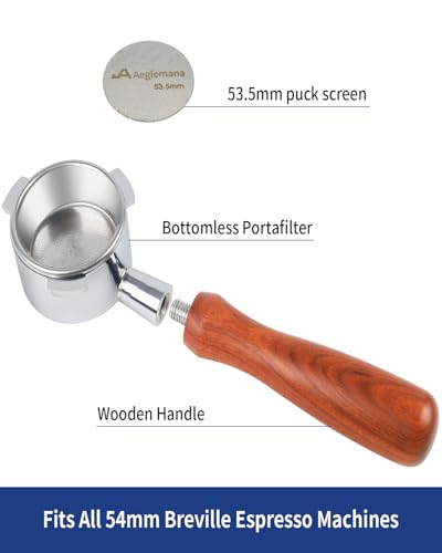 54mm Bottomless Portafilter with Stainless Steel Filter Holder & Basket