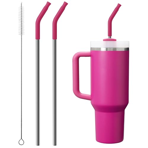 Metal Straw with Silicone Tip for 40oz Stanley Cup
