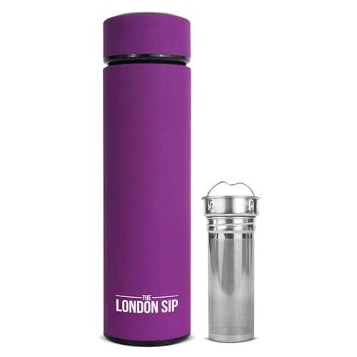 Multi Purpose Travel Mug and Tumbler Fruit Infused Flask Hot and Cold Double Wall Stainless Steel Thermos with Extra