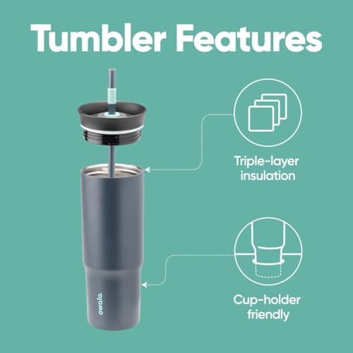 Tumbler Stainless Steel Water Bottle 24 oz Foggy Tide