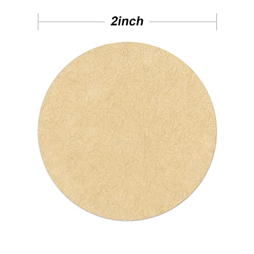 2 Inch Natural Brown Kraft Stickers