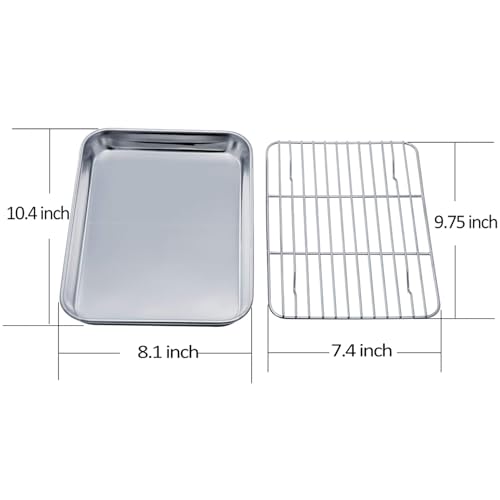 Toaster Oven Pan with Cooling Rack (2 Count)