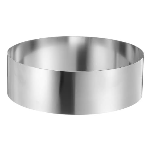 Round Cake Ring 9 x 2.75 Inch Seamless Stainless Steel Pastry Mousse Dessert Ring Mirror Coating for Baking Cooking Making Tool