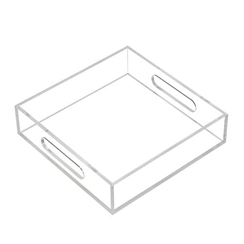 Clear Sturdy Acrylic Tray with Handles