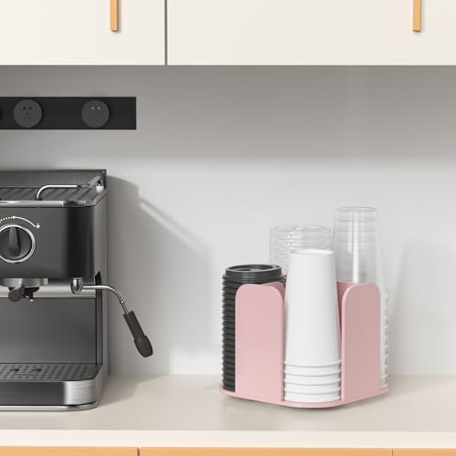 4 Compartment Countertop Cup Dispenser