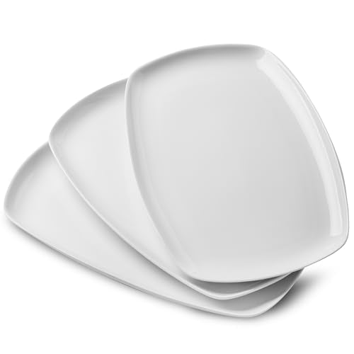 3pcs Ceramic White Serving Platters (3 Count)