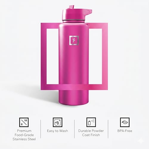 40 oz Wide Mouth Water Bottle with Straw