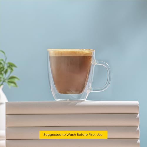 Savor Double Wall Insulated Glasses Espresso Mugs (2 Count)