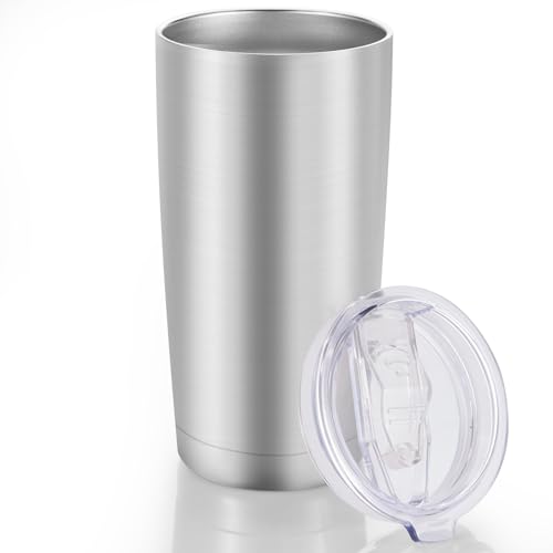 20 oz Tumbler Stainless Steel Tumblers with Lid Double Wall Vacuum Insulated Coffee Mug 20oz Powder Coated Cup for Hot and Cold Drinks
