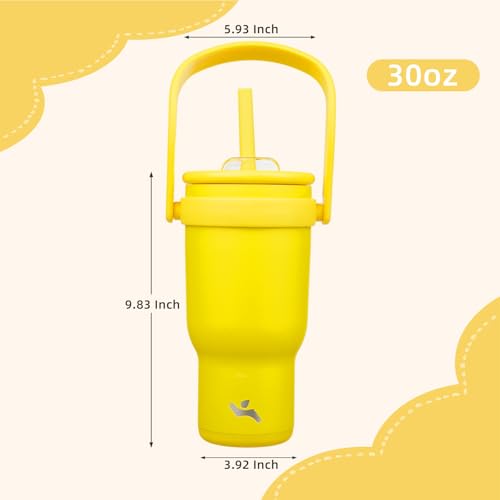 30 oz Tumbler with Handle and Straw