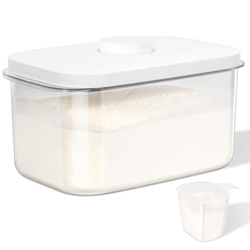 Airtight 12 Lbs Flour Sugar Storage Containers 6.34 Qt Rice Holder BPA Free