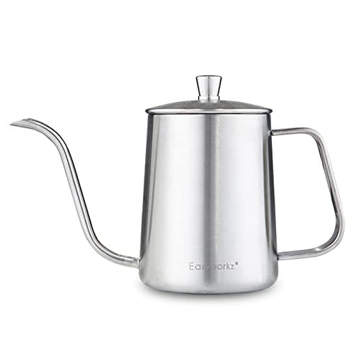 Gage Gooseneck Pour Over Coffee Kettle 12 oz Stainless Steel Hand Drip Long Narrow Spout