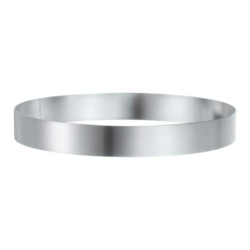 Round Cake Ring 5.5 x 1 Inch Seamless Stainless Steel Pastry Mousse Dessert Ring Mirror Coating for Baking Cooking English Muffins Crumpet Making Tool