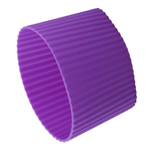 Silicone Nonslip Glass Bottle Mug Cup Sleeve Protector Cover Purple