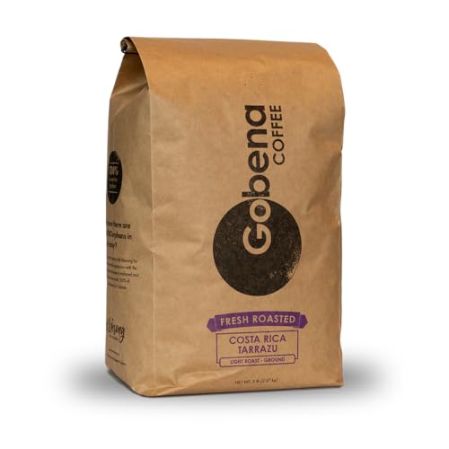 Coffee 5lb Costa Rica Tarrazu Ground Light Roast Coffee (80 Ounce)