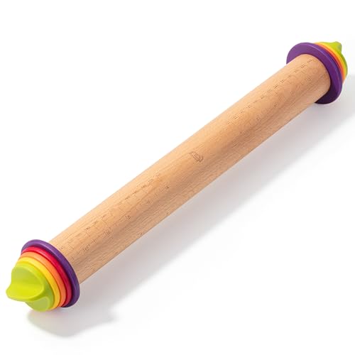 Adjustable Rolling Pin with Thickness Rings