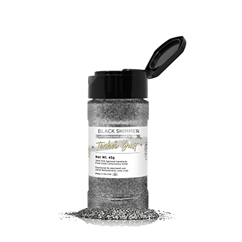 Black Shimmer Edible Glitter