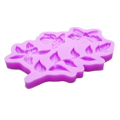 Flower Chocolate Mold Daisy Leaf Silicone Mold for Cake Decorating (2 Count)