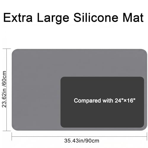 Silicone Mat 35.4"x23.6" Silicone Mats for Kitchen Counter Heat Resistant Mats for Countertop