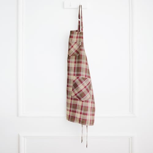 100% Pure Linen Kitchen Apron Multicolor