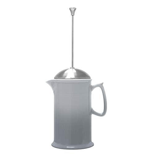 Stoneware French Press with Stainless Steel Plunger and Lid