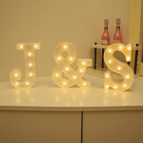 Rechargeable LED Letter Lights Sign Marquee Light Up Letters Sign for Night Light Wedding