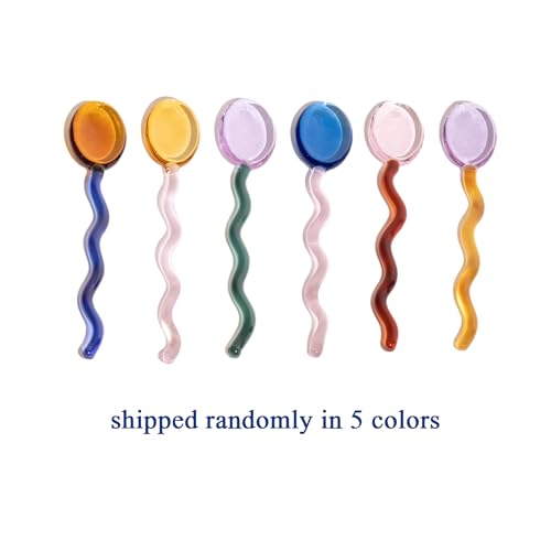 5 Pieces Glass Spoons (5 Count)