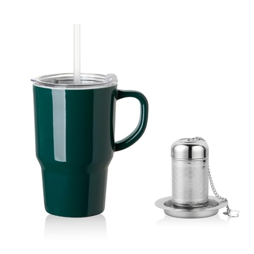 Sweejar Ceramic Tea Cup with Lid