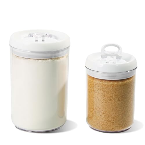 Flip Tite Storage Container with Lid 6" ROUND Airtight Ring Lock Top (2 Count)