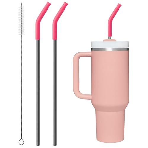 2 Pcs Stainless Steel Straws for 40 oz Stanley Tumbler