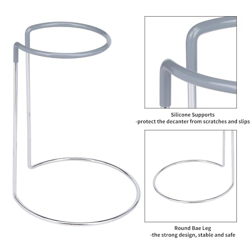 Wine Decanter Drying Stand with Rubber Coated Top to Prevent Scratches (5 Count)