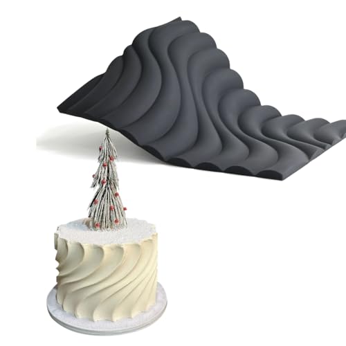 Fondant Silicone Mold for Cake Decoration Cake Border Downsand Pattern Impression Mat Fondant Embossing Stencil for DIY Cookies