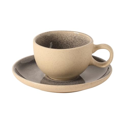 Manila Bay 8 Piece Stoneware 5 oz Cup and Saucer Set