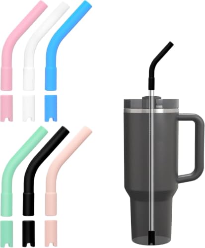 6Pcs Silicone Straw Tips for Metal Straw and Other 0.31 Inch Straws (6 Count)