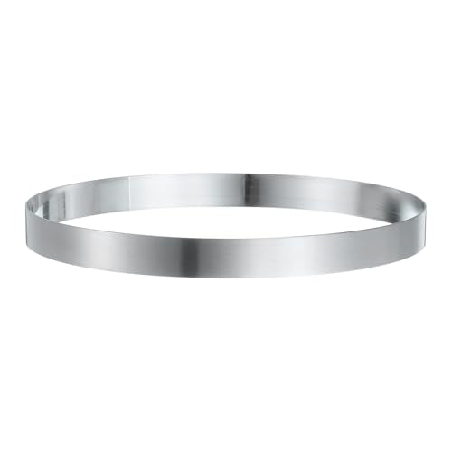 Round Cake Ring 8.27 x 1 Inch Seamless Stainless Steel Pastry Mousse Dessert Ring Mirror Coating for Baking Cooking English Muffins Crumpet Making Tool