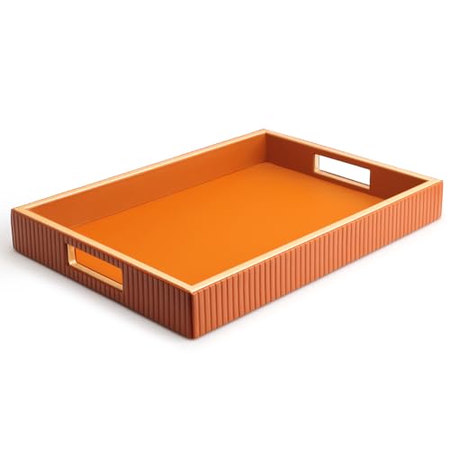 Leather Tray Desktop Storage Organizer