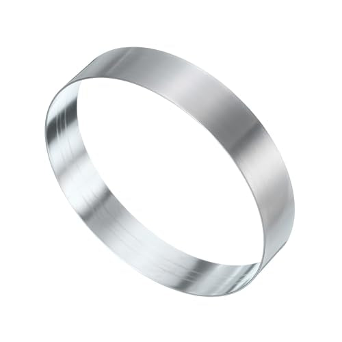 Round Cake Ring 3.94 x 1 Inch Seamless Stainless Steel Pastry Mousse Dessert Ring Mirror Coating for Baking Cooking English Muffins Crumpet Making Tool