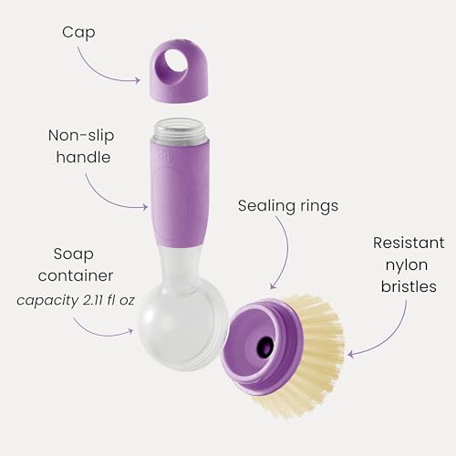 Rengo Dish Brush with Soap Dispenser