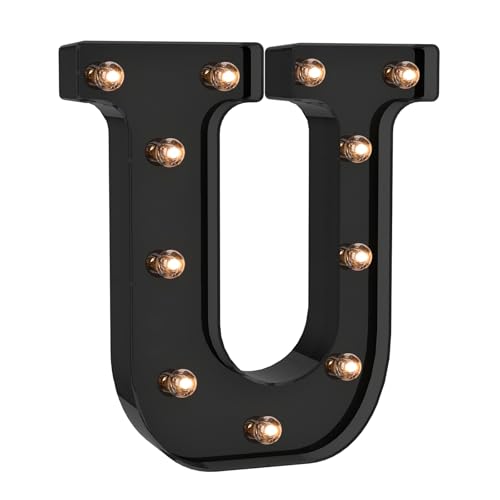 Black LED Letter Lights for Room Decor