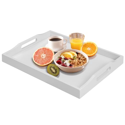 Bamboo Food Serving Tray with Handles