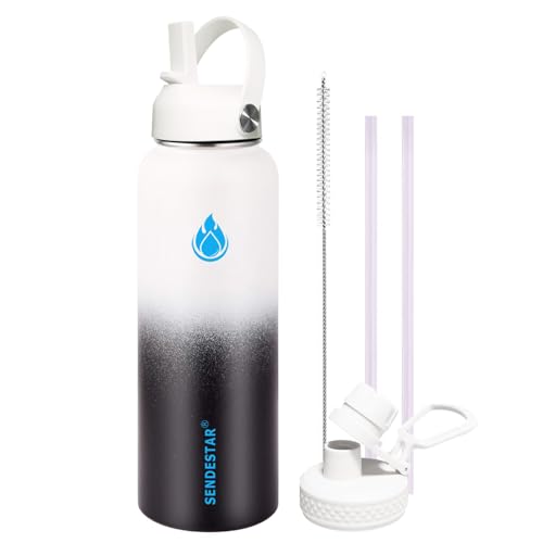 Water Bottle 40oz Double Wall Vacuum Insulated Leak Proof Stainless Steel Sports Water Bottle