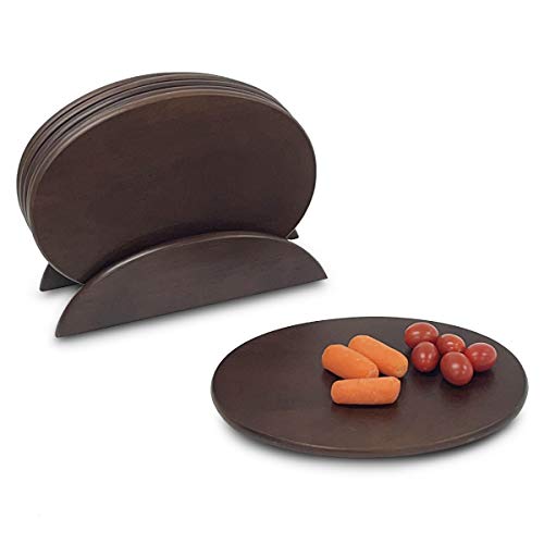 Woodard & Charles Wood 6 Serving Boards with Stand