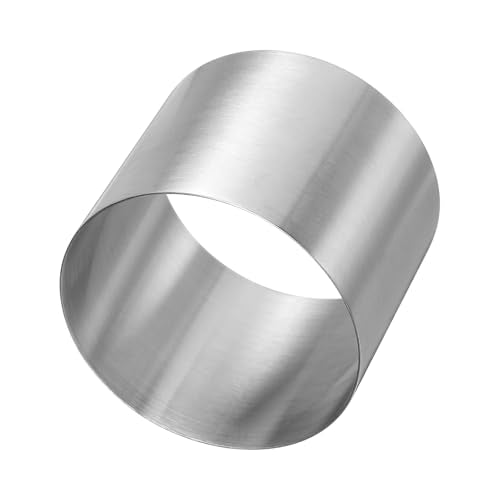 Round Cake Ring 2.36 x 2 Inch Seamless Stainless Steel Pastry Mousse Dessert Ring Mirror Coating for Baking Cooking Making Tool